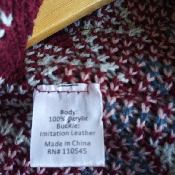 Knit Cape Poncho with Fringe Size OS - Picture 3 of 7